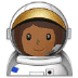 👩🏾‍🚀 woman astronaut: medium-dark skin tone display on Samsung